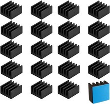 Easycargo 20Pcs 9Mm Small Mini Heatsink Kit 9X9X5Mm 3M 8810 Thermal Conductive