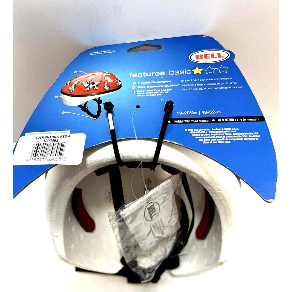 BELL Toddler Bike #1 Helmet Age 3+ Adjustable Shadow Red Skates Skateboard - Image 3 of 4