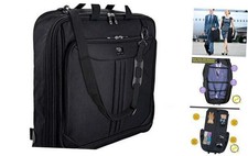 zegur suit carry on garment bag for travel & business trips with shoulder strap