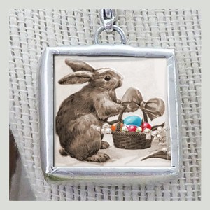 Easter-Bunny-Rabbits-Necklace-Charm-Pendant-by-IMCC-Dangle-by-Jewel-Kade-Plunder