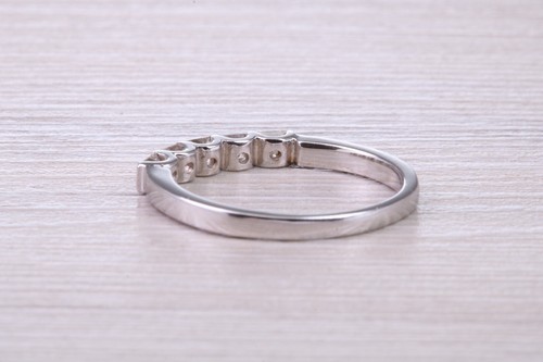 Half carat Baguette and Square Princess cut Diamond set 18ct White Gold Eternity - Picture 4 of 11