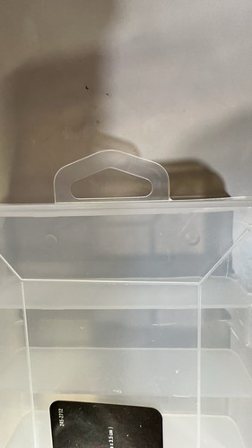NEW Clear 6-compartment Parts Organizer Storage box 4.25”x8.25”x1.375” - Picture 3 of 4