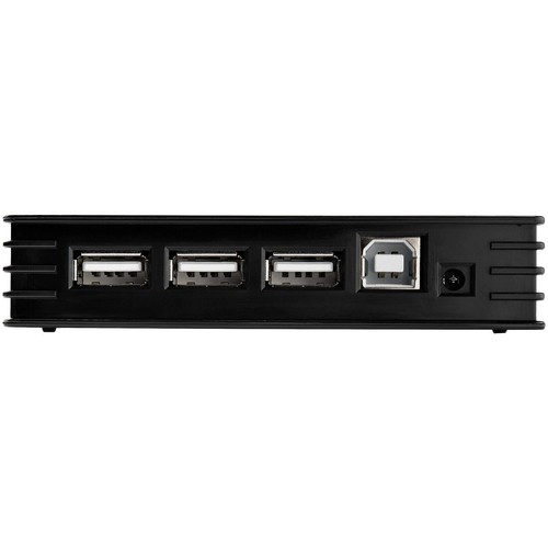 StarTech ST7202USB 7 Port USB-B to 4 USB-A 2.0 Mini Dock Hub w Power Adapter BLK - Picture 3 of 5