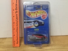 Hot Wheels Blue Card red Alien car NO #? protector FREE shipping