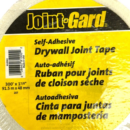 Joint-Gard 810002 1 7/8 in x 300 Ft Self Adhesive Drywall Joint Tape Made in USA - Picture 4 of 8