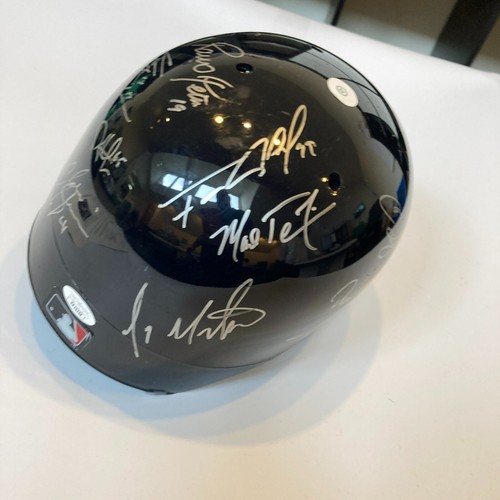2010 New York Yankees Team Signed Helmet Derek Jeter Arod Mariano Rivera JSA COA - Picture 6 of 9
