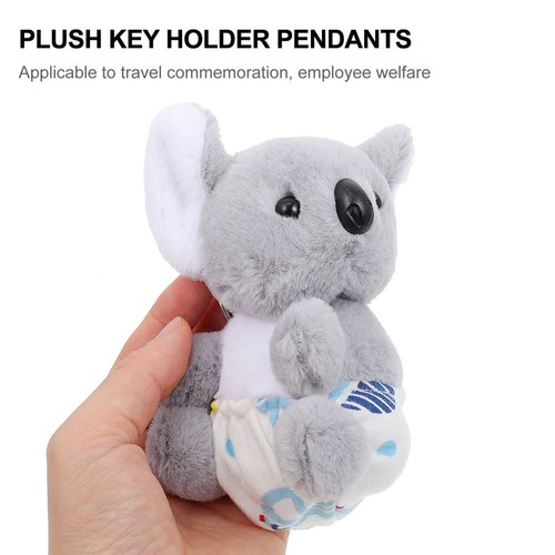 3 pcs Koala Shape Backpack Pendant Plush Dolls Bag Hanging Decor Key Holder - Picture 10 of 12
