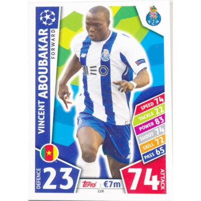 Match Attax Champions League 17/18 - 228 - Vincent Aboubakar - FC Porto