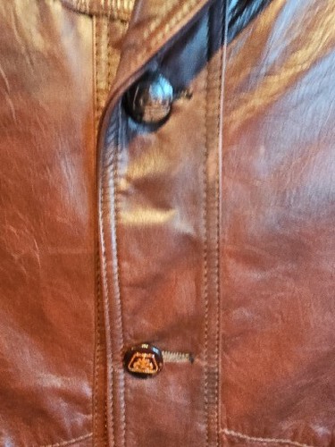 Vintage Gordon Ferguson Leather Fur Lined Brown Leather Western Coat Mens 44 USA - Picture 6 of 11