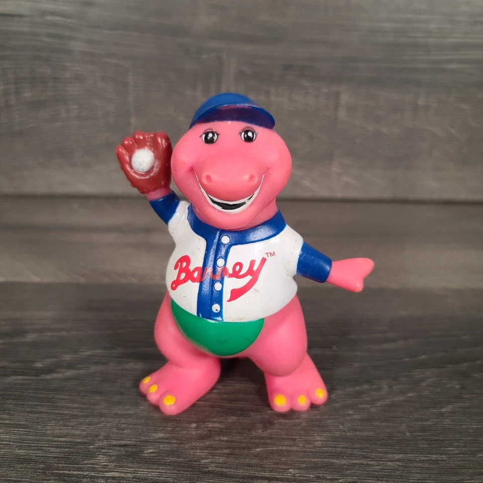 Винтажная фигурка динозавра Barney and Baby Bop игрушка The Lyons Group бейсбол танцы - Изображение 2 из 4
