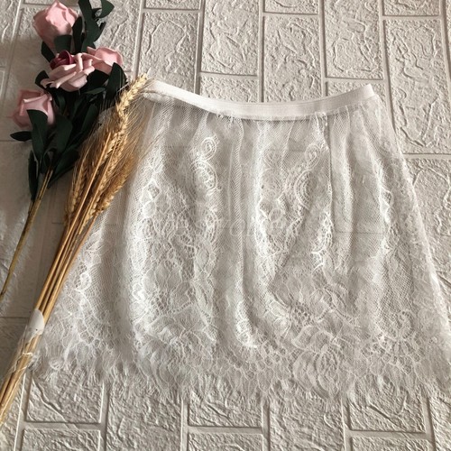 Women Sheer Lace Half Slip Extender Skirt Dress Short A-Line Slip Dress XS-6XL - Picture 7 of 15