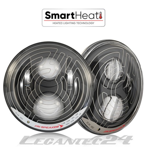 JW Speaker 8700 Evo 2 SmartHeat™ 7" LED Scheinwerfer Schwarz beheizt Set ECE NEU - Picture 1 of 7