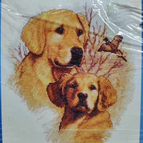 Vintage Janlynn Cross Stitch Kit "Hunting Companions" Dog Labrador 013-0337 - Picture 2 of 24