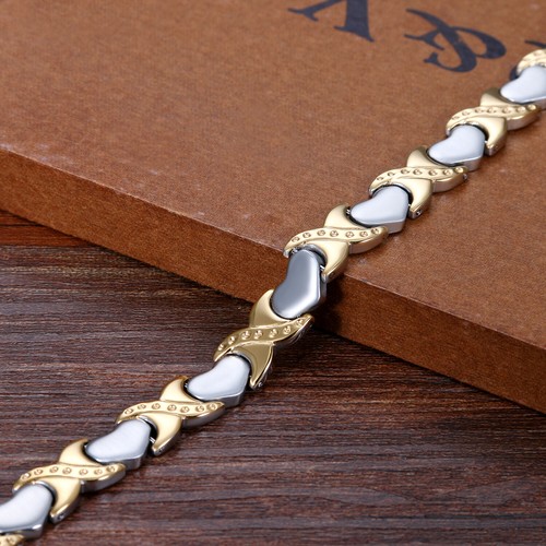 Magnetic Bracelet Elegant Stainless Steel Adjustable Bracelet Bangle Women Gift - Picture 4 of 4