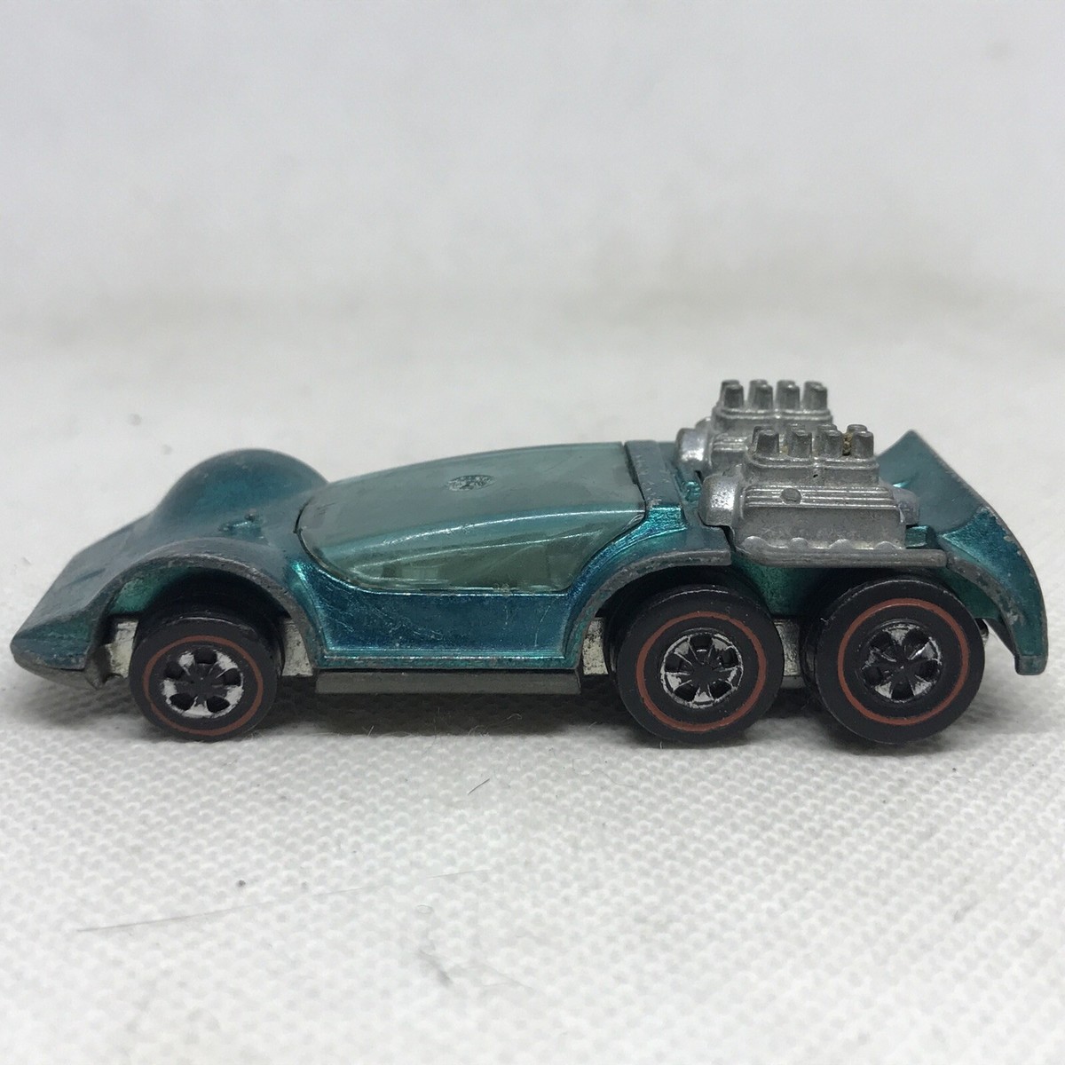 Hot Wheels Redline Six Shooter Car 1970 Aqua Made In Hong