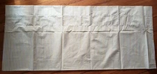 Laura Ashley Home Gold  & White Stripe 84"x18" Valance 3" Rod Pocket New