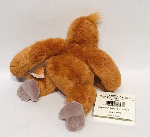 Disney Mini Bean Bag Plush King Louie Movie the Jungle Book 8 " plush toy - Picture 4 of 8