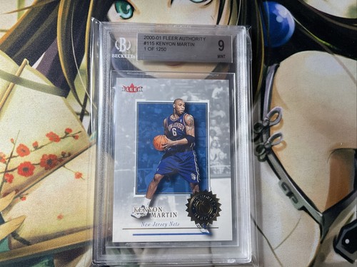 2000/01 Fleer Kenyon Martin Fleer Authority Rookie RC #/1250 BGS 9 MINT! - Picture 2 of 7