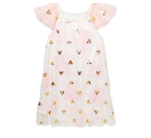 Disney Minnie Mouse Toddler Girl's Valentine's Day Foil Hearts Nightgown, New - 第 1/6 張圖片