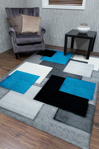 Living Room Rug Runner Abstract Design Soft Hand Carved 3D Textured Pile - Picture 4 of 67