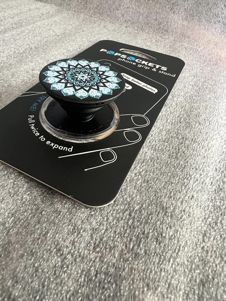 New Original Mandala Sky Black PopSockets PopGrip Universal Phone Grip Stand - Image 2 of 4