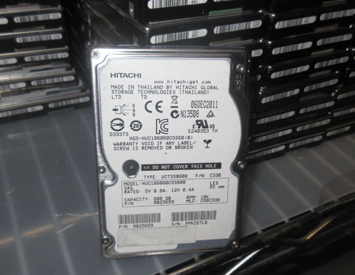 Hitachi 0B25659, HUC106060CSS600 Hitachi 600GB 6G SAS 10K 2.5'' (LOT OF 20) - Picture 1 of 2