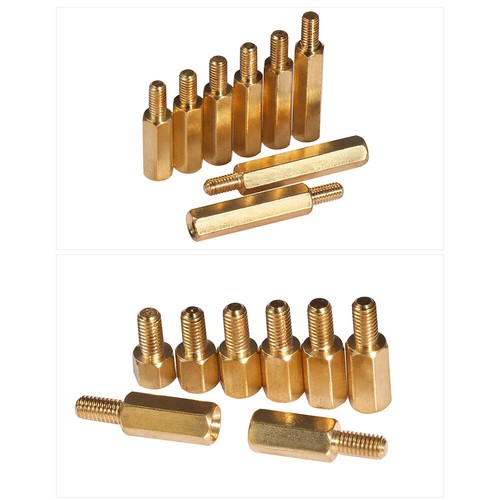 M4 Thread Male x Female Brass Hexagonal Standoff Spacer Pillars 6 - 60mm for PCB - Picture 4 of 7