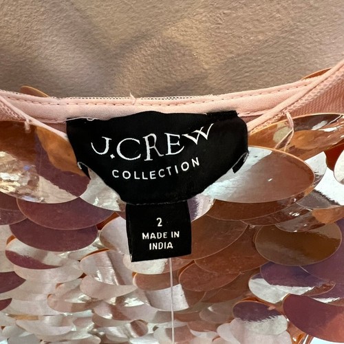 J.Crew $450 Collection circle-sequin midi dress Peachy Pink Size 2 CC721 - Picture 10 of 11