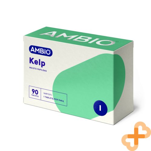 AMBIO Kelp Jod 90 Tabletten Nervensystem Schilddrüse Gesundheit Nahrungsergän...