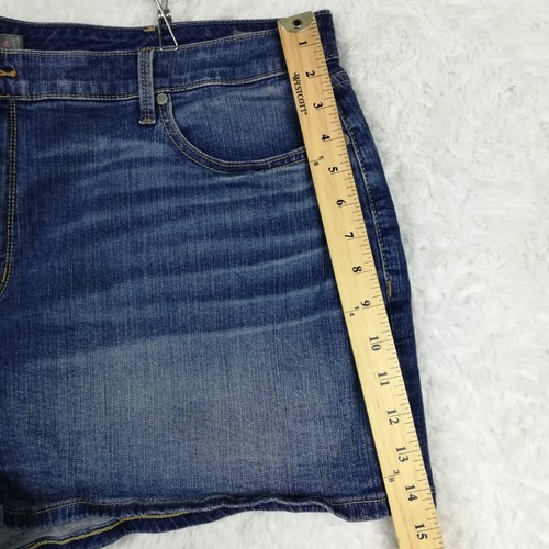 Pantalones Cortos Torrid Mujer Denim Azul 3" Entrepierna Bigotes Lavado Medio Plus 24 - Imagen 6 de 8