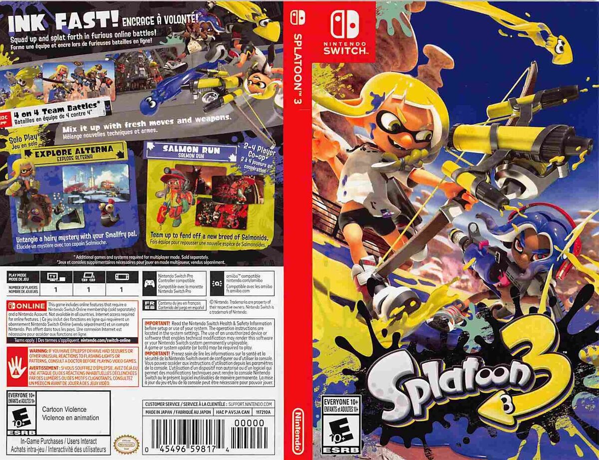 Nintendo Switch SPLATOON 3 replacement box art | eBay Nintendo Switch SPLATOON 3 replacement box art | eBay