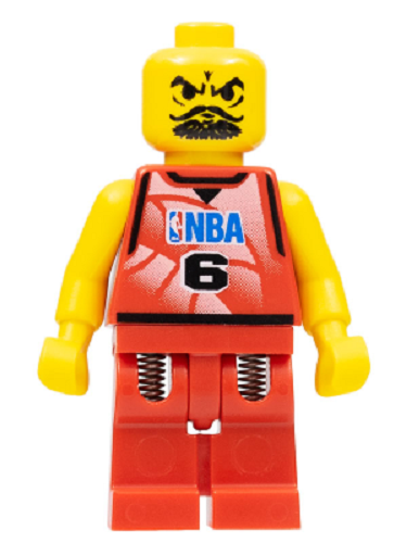 LEGO NBA PLAYER #6 MINIFIG dal set 3432 minifigure nba041 - Foto 1 di 2
