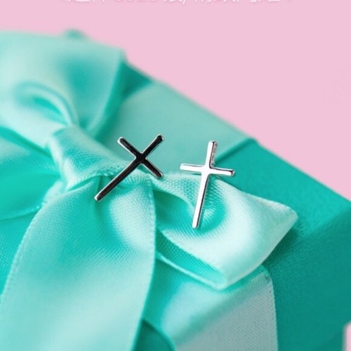 925 Sterling Silber Kreuz Ohrringe Geometrische Ohrringe mit Geschenkbox - SCHNELLER VERSAND! - Bild 6 von 6