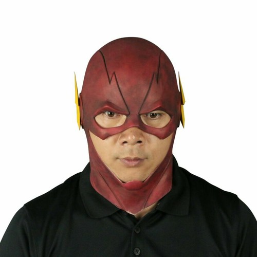 The Flash Allen Mask Latex Full Head Hood Halloween Mask Cosplay Superhero Prop - Picture 9 of 9