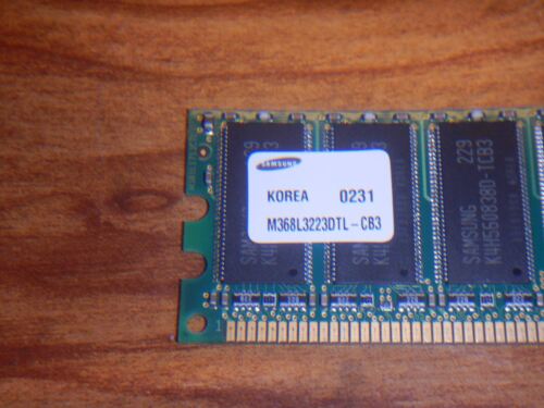 Samsung M368L3223DTL-CB3 DDR 256MB PC-2700 Non ECC 333Mhz RAM Memory - Picture 2 of 2