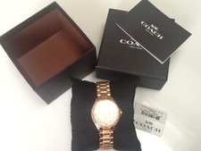 Coach New York Watch Modern Rose Gold Tone Ladies  All Stainless Steel ( 190 ).