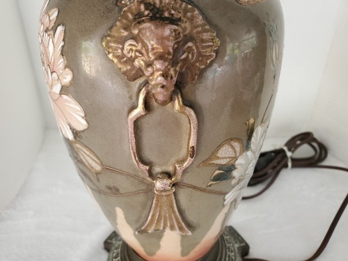 Vtg Nippon Japanese Satsuma Style Moriage Table Lamp Late 1800's Needs Rewired - Picture 8 of 24