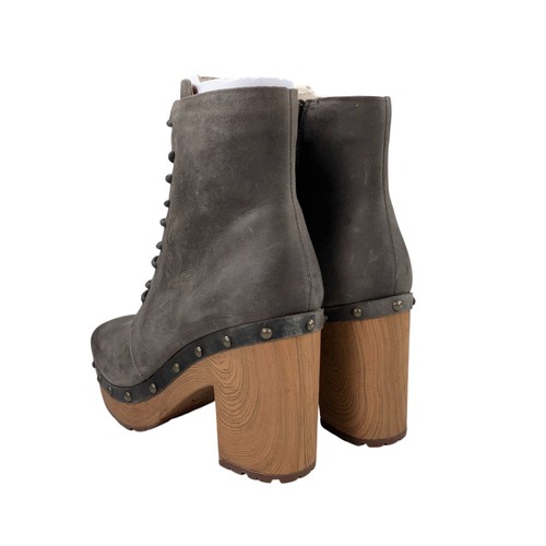 Kork-Ease Sherborn Platform Boots Womens Size 8 M Distressed Gray Leather NEW - Picture 5 of 7