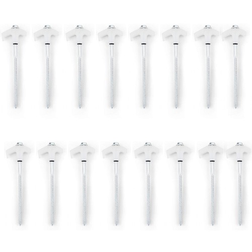 Tent Stakes - 16 Heavy-Duty Ground Screw Anchor Pegs - Galvanized - Non Rust - Picture 4 of 6
