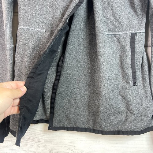 Chaqueta envolvente de negocios Ivivva Lululemon para niñas forrada de lana talla 12 gris - Imagen 7 de 14