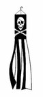 Vintage Jolly Roger Scull Crossbones Pirates Windsock 60" Wind Socks Devas