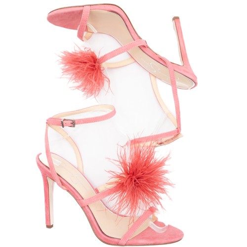 Jessica Simpson Pink Suede Jenevya Sandals Heels Size 10 - Picture 6 of 9