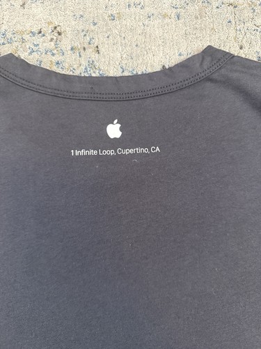 Rara maglietta Apple Music dipendente esclusiva adulto grande nero carattere geometrico LNC - Foto 7 di 7