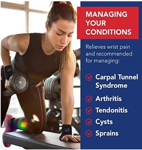 Polsiera Versatile per Supporto Tutto il Giorno - Sollievo Fitness, Lavoro e Artrite - Foto 7 di 10