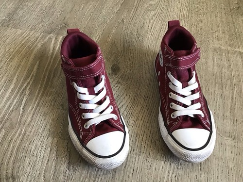 Converse Youth Chuck Taylor All Star Malden Street Slip On Shoes Size 2 Burgundy - Picture 6 of 12