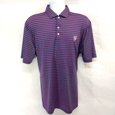 Holderness & Bourne Men's xL Striped Tailored Fit Polo Greenbrier Resort Logo