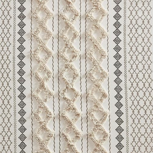 INK+IVY Imani 100% Cotton SINGLE 50"W x 84"L (Pack of 1), Ivory - Picture 10 of 10