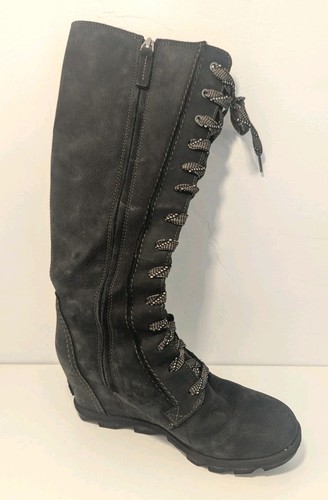 Sorel Joan Of Arctic Wedge II Tall Boot Size 9 Black Women's Waterproof Boots - Picture 6 of 20
