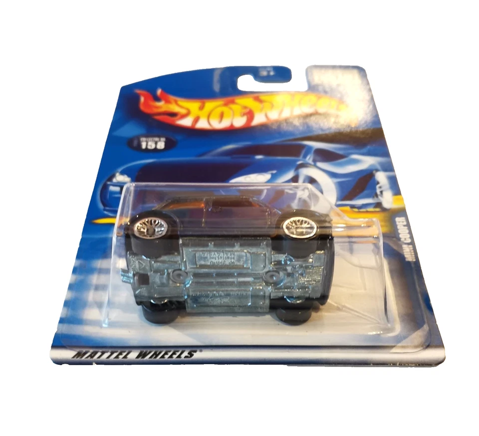 ✅  Hot Wheels MINI COOPER dunkelblau in OVP * 2001 Mainline * MOC - Bild 3 von 4