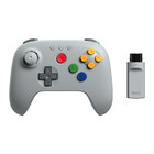 8BitDo 64 2,4G Wireless Controller, Classic Grey, Hall Effect, Turbofunktion,